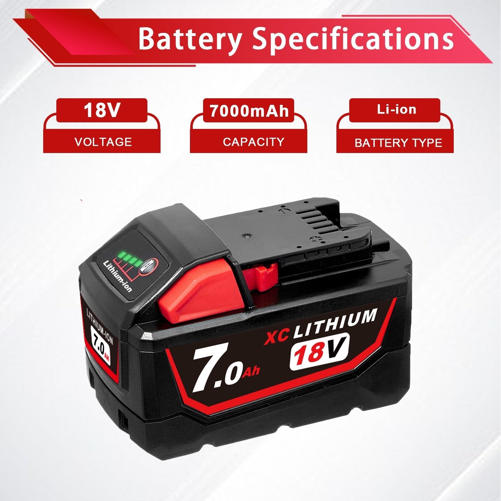 M18-High-quality 6A Battery（35E Samsung ）( 6Ah 18V 35E Samsung cell )