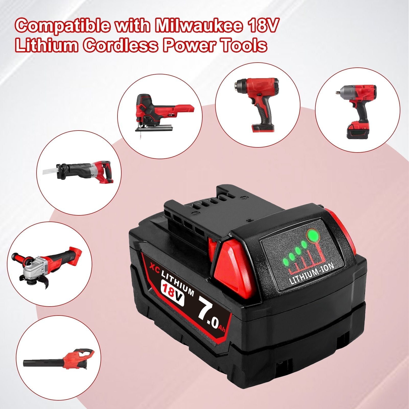 M18-High-quality 6A Battery（35E Samsung ）( 6Ah 18V 35E Samsung cell )