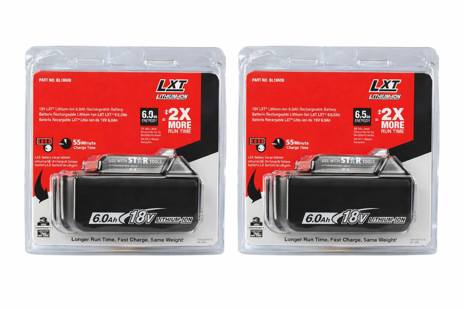 Hight quality 6A battery 6Ah 18V 2Pack