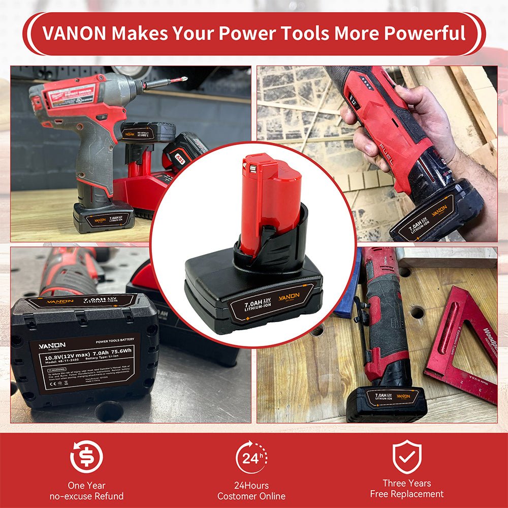 For Milwaukee 12V 7.0Ah Battery Replacement | M12 Battery