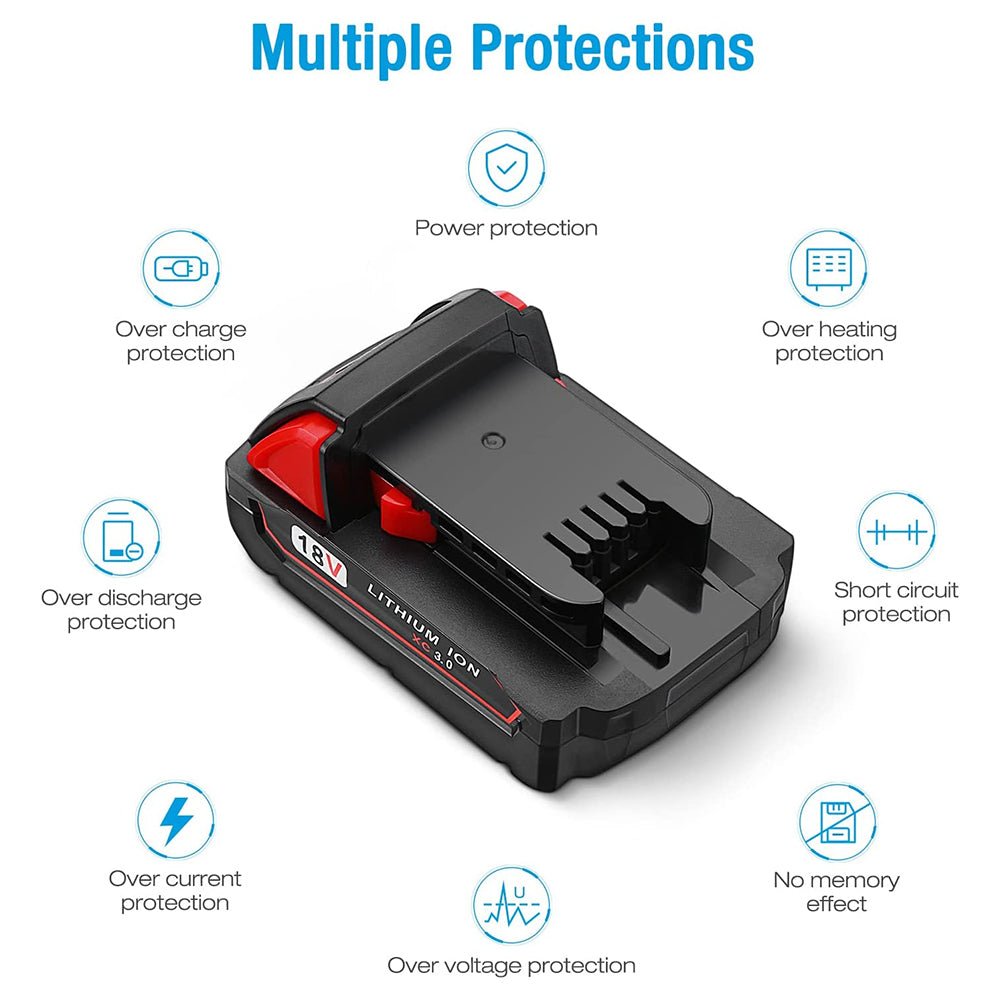 For Milwaukee 18V Battery Replacement | M18 3.0Ah Li-Ion Battery